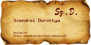 Szendrei Dorottya névjegykártya