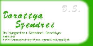 dorottya szendrei business card